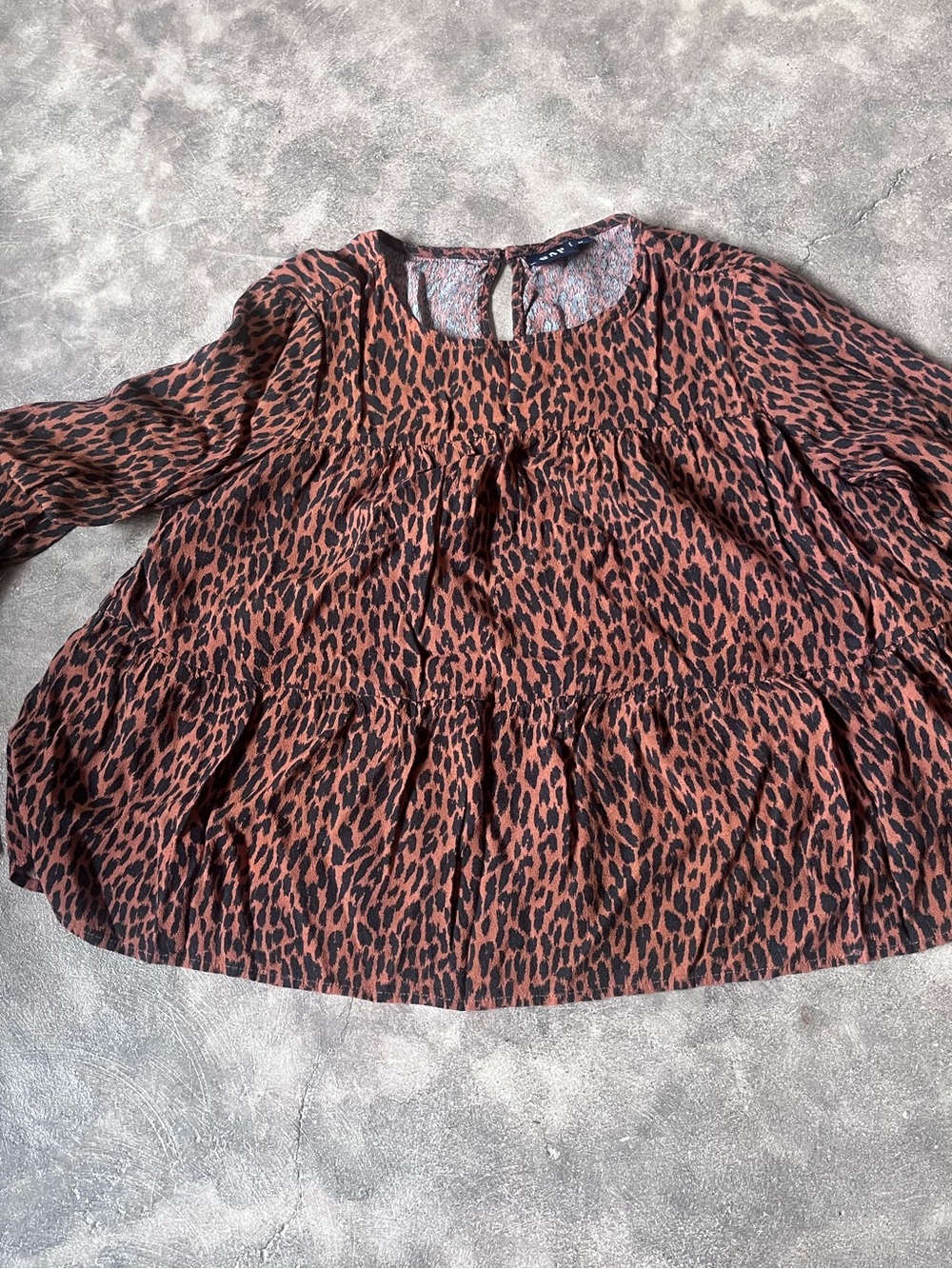 Gap Women's Rust Leopard Print Blouse